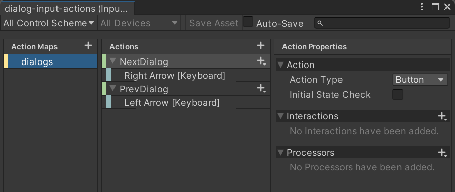 Managed controls input asset example